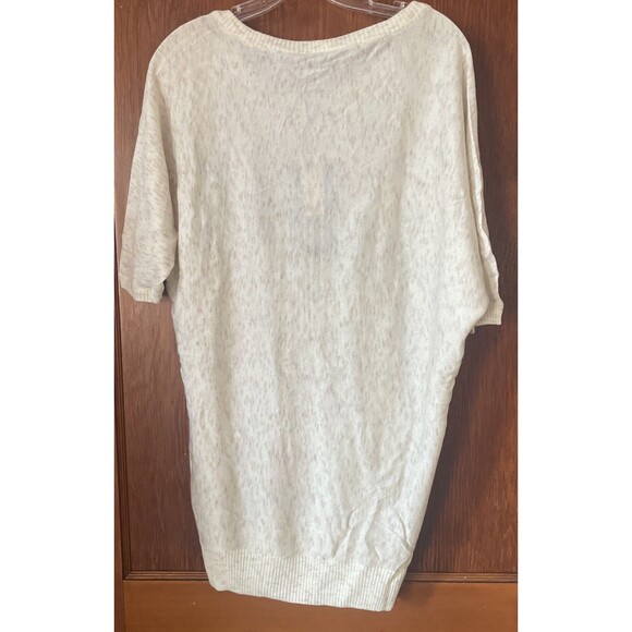 Retro Funky Neon Pop Art Patchwork Oversized Shirt XL NWT Light Knit Oatmeal - Picture 7 of 7